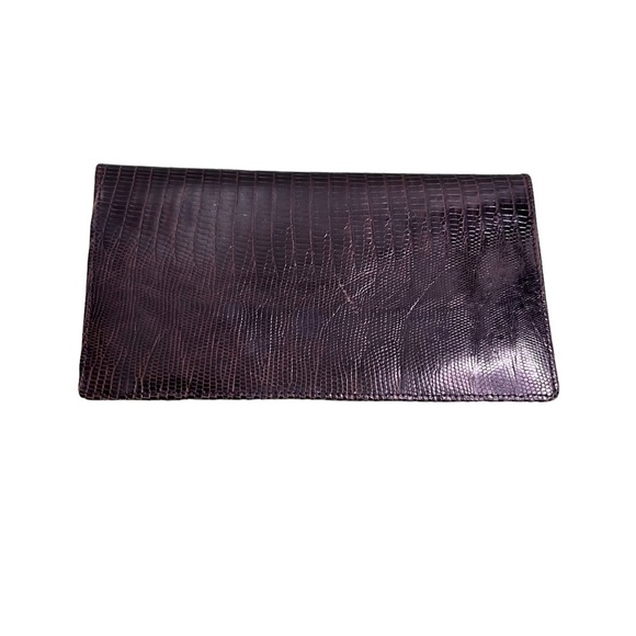 Vintage Birks Genuine Lizagator Brown Cheque book - Picture 1 of 14